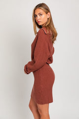 Long Sleeve Zipper Sweater Dress king-general-store-5710.myshopify.com