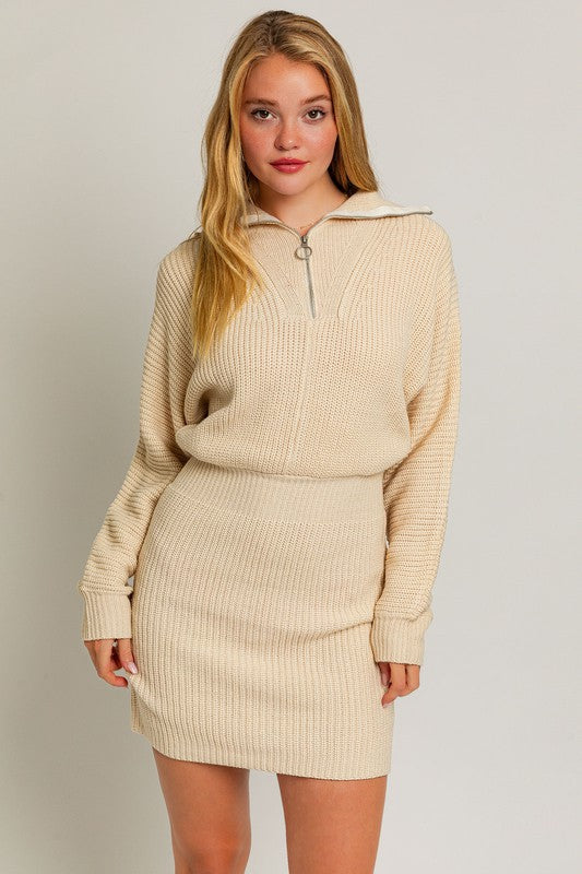 Long Sleeve Zipper Sweater Dress king-general-store-5710.myshopify.com