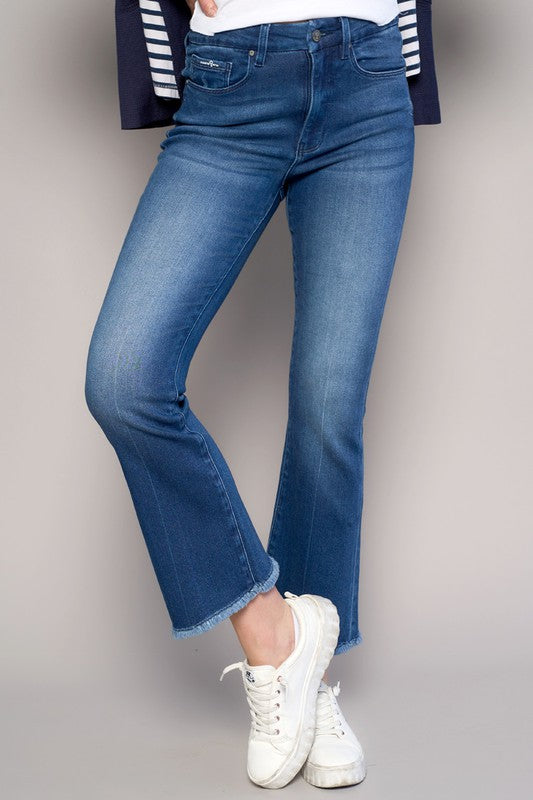 High Rise Regular Crop Boot Jeans