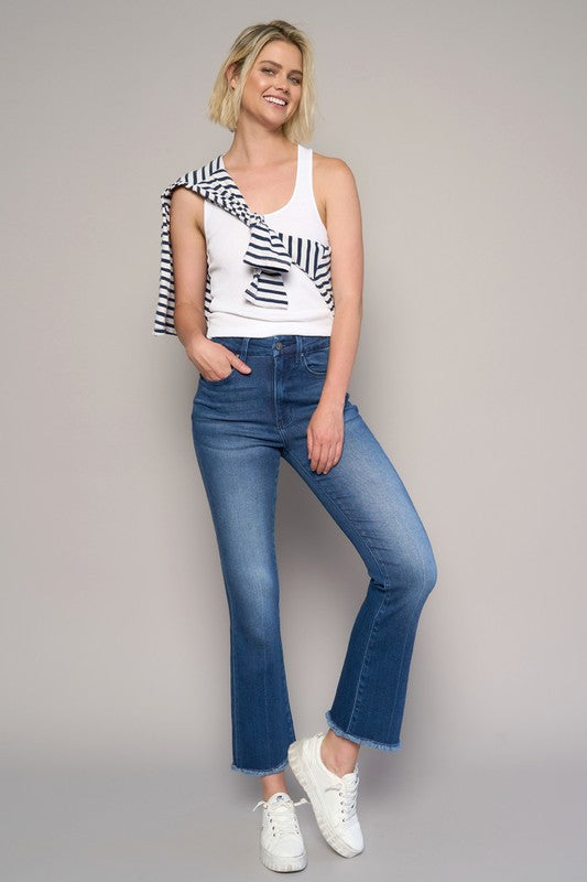 High Rise Regular Crop Boot Jeans