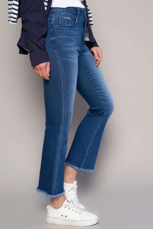 High Rise Regular Crop Boot Jeans