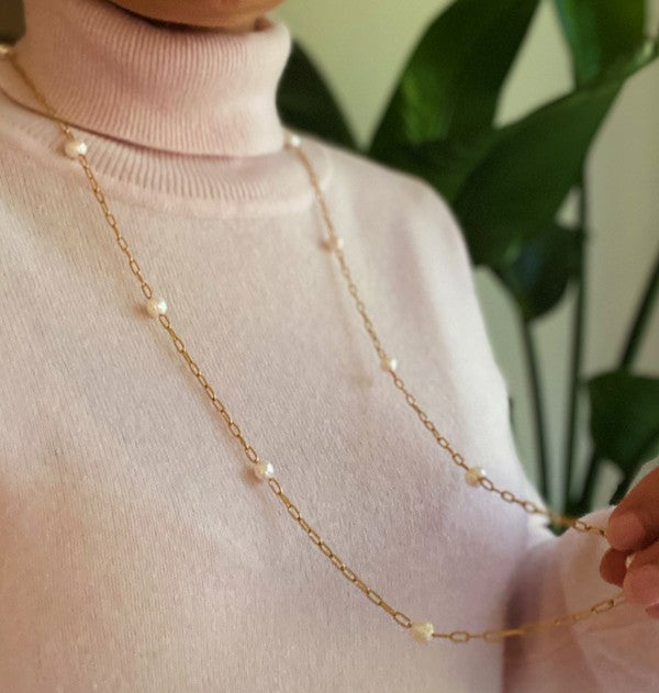 Freshwater Pearl Long Chain Necklace king-general-store-5710.myshopify.com