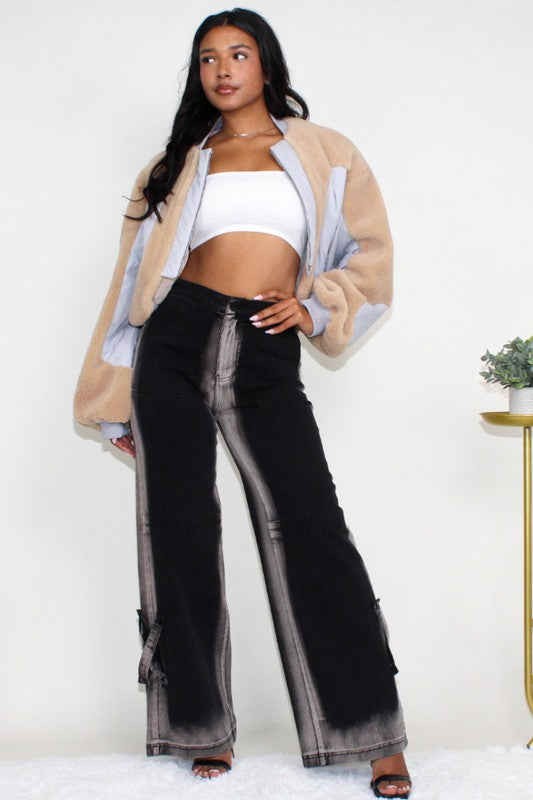 Cherish Charm Cropped Sherpa Cropped Jacket king-general-store-5710.myshopify.com