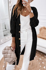 Plus Eyelet Sweater Crochet Knit Cardigan king-general-store-5710.myshopify.com