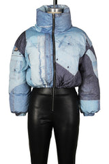 Multi Fabric Zipper Up Puffer Jacket king-general-store-5710.myshopify.com