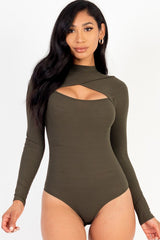 Front Cutout Long Sleeve Bodysuit king-general-store-5710.myshopify.com