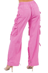 Hot Pink Cargo Style Pants king-general-store-5710.myshopify.com