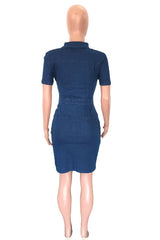 Navy Denim Crop Front Mini Dress king-general-store-5710.myshopify.com