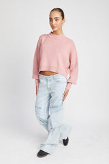 Mock Neck Oversize Sweater king-general-store-5710.myshopify.com