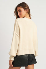 Mock Neck Oversize Sweater king-general-store-5710.myshopify.com