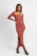 Halter Neck Maxi Dress with Slit king-general-store-5710.myshopify.com