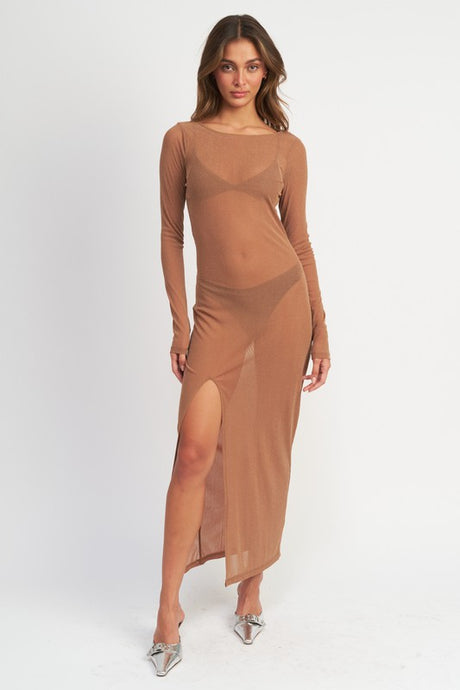 GLITTER MESH MAXI DRESS king-general-store-5710.myshopify.com