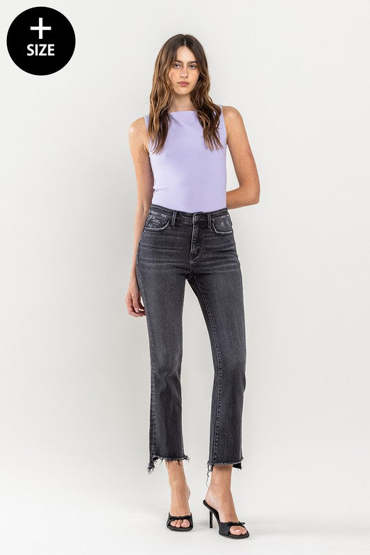 Plus Size High Rise Crop Flare Jeans king-general-store-5710.myshopify.com