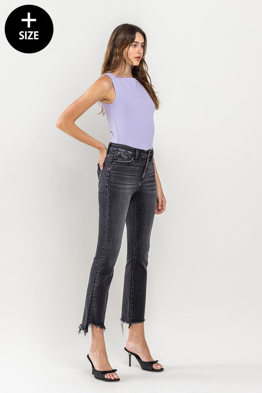 Plus Size High Rise Crop Flare Jeans king-general-store-5710.myshopify.com