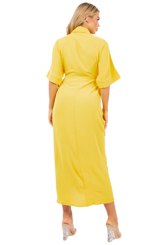 Front Button Waist Strip Detail Maxi Dress king-general-store-5710.myshopify.com