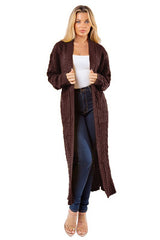 Brown Long Maxi Cardigan king-general-store-5710.myshopify.com