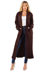 Brown Long Maxi Cardigan king-general-store-5710.myshopify.com