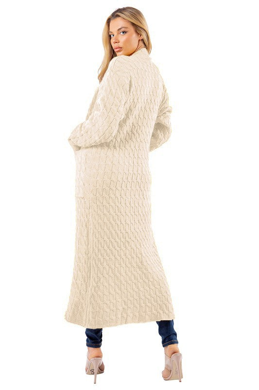 Cream Long Maxi Sweater Cardigan king-general-store-5710.myshopify.com