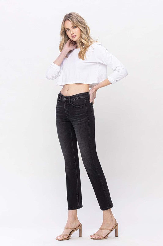 Mid Rise Ankle Slim Straight Jeans king-general-store-5710.myshopify.com