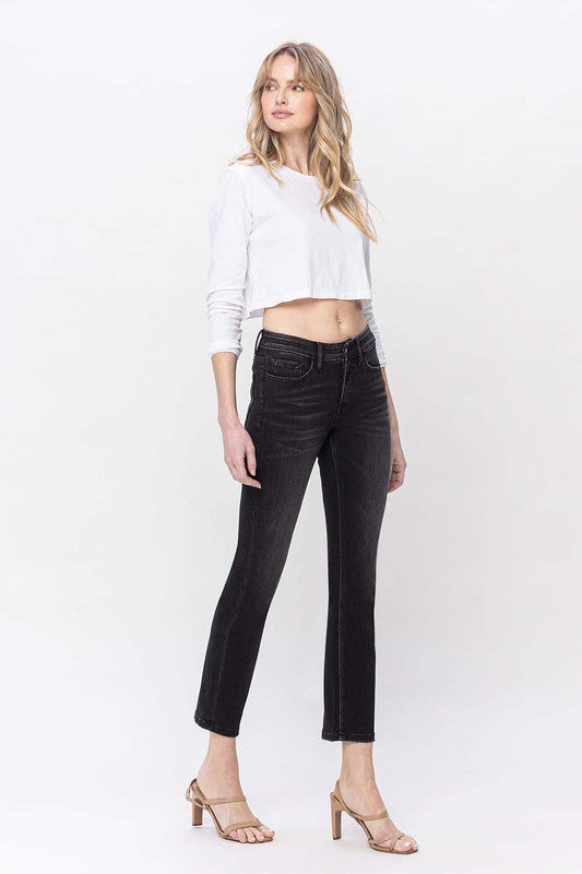 Mid Rise Ankle Slim Straight Jeans king-general-store-5710.myshopify.com