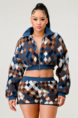 CHECKER PRINT TWO PIECE SET king-general-store-5710.myshopify.com