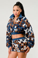 CHECKER PRINT TWO PIECE SET king-general-store-5710.myshopify.com