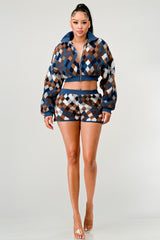 CHECKER PRINT TWO PIECE SET king-general-store-5710.myshopify.com