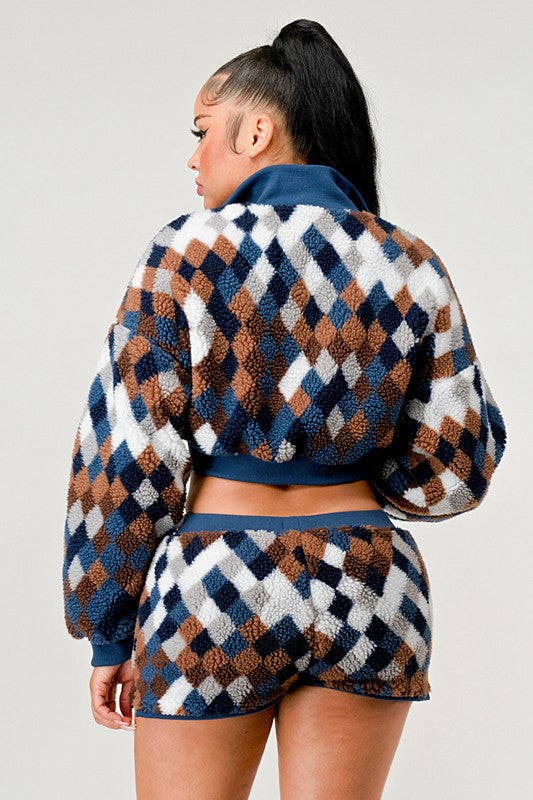 CHECKER PRINT TWO PIECE SET king-general-store-5710.myshopify.com