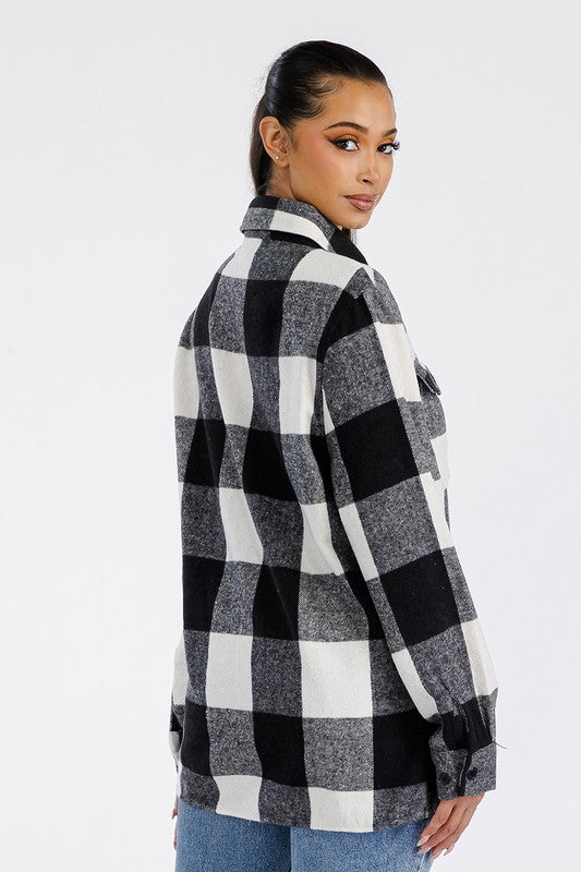 Oversized Boyfriend Soft Flannel Shacket king-general-store-5710.myshopify.com