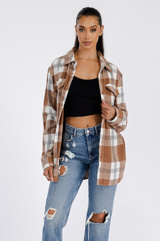 Boyfriend Oversized Soft Flannel Shacket king-general-store-5710.myshopify.com