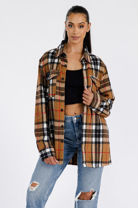 Boyfriend Brushed Flannel Shacket king-general-store-5710.myshopify.com