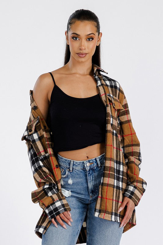 Boyfriend Brushed Flannel Shacket king-general-store-5710.myshopify.com