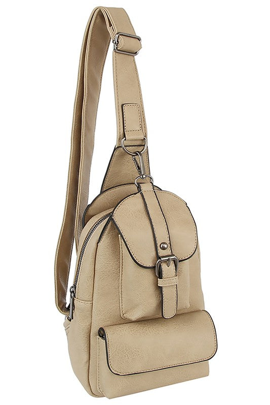 Buckle Pocket Sling Bag Backpack king-general-store-5710.myshopify.com