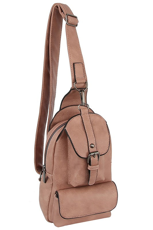 Buckle Pocket Sling Bag Backpack king-general-store-5710.myshopify.com