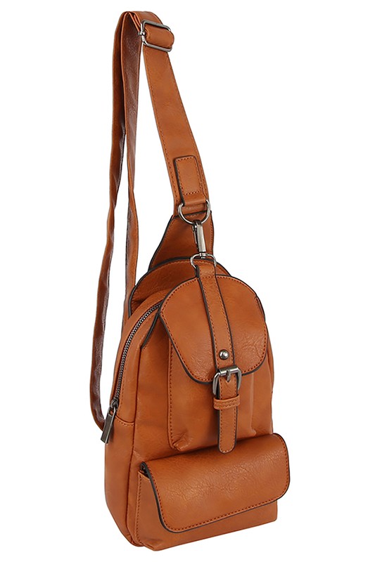 Buckle Pocket Sling Bag Backpack king-general-store-5710.myshopify.com