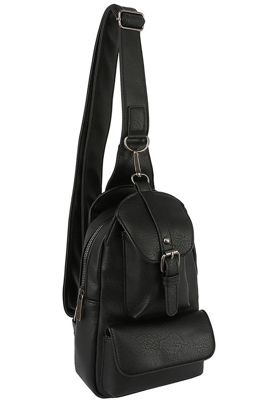 Buckle Pocket Sling Bag Backpack king-general-store-5710.myshopify.com