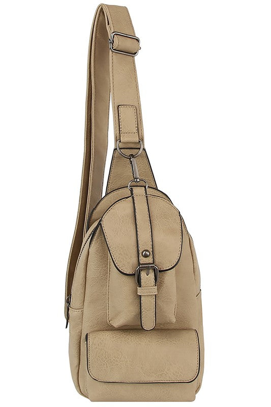 Buckle Pocket Sling Bag Backpack king-general-store-5710.myshopify.com