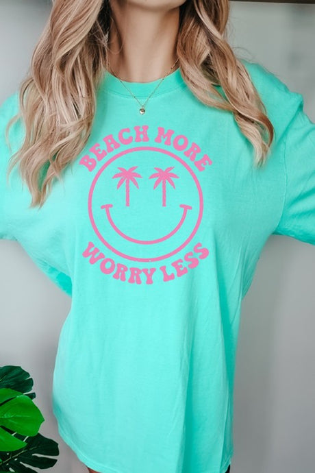 Beach More Worry Less Oversized Tee king-general-store-5710.myshopify.com