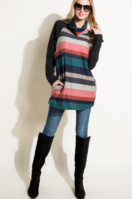 TURTLE NECK TUNIC TOP