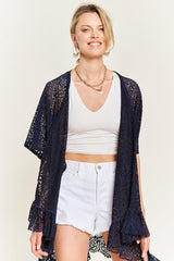 Lace Oversize Ruffle Kimono