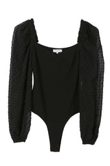 Long Sleeve Shirring Sleeve Bodysuit king-general-store-5710.myshopify.com