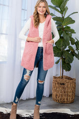 Oversized Sherpa Long Vest