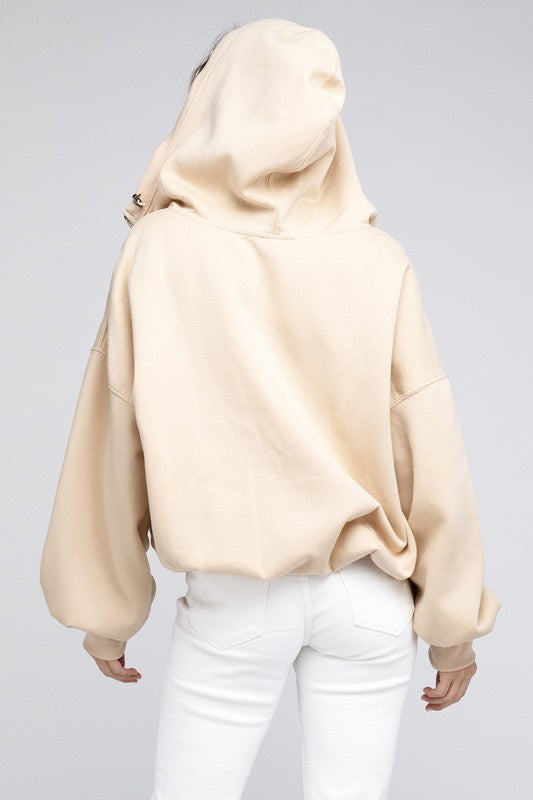 Stitch Detailed Elastic Hem Hoodie king-general-store-5710.myshopify.com