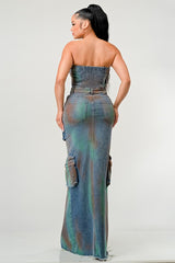 ATHINA Vintage Hand Washed Button Up Slit Maxi Dress king-general-store-5710.myshopify.com