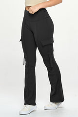 High Waisted Pocket Cargo Flare Casual Leggings king-general-store-5710.myshopify.com