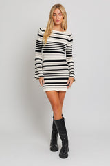 Boat Neck Bell Sleeve Sweater Dress king-general-store-5710.myshopify.com