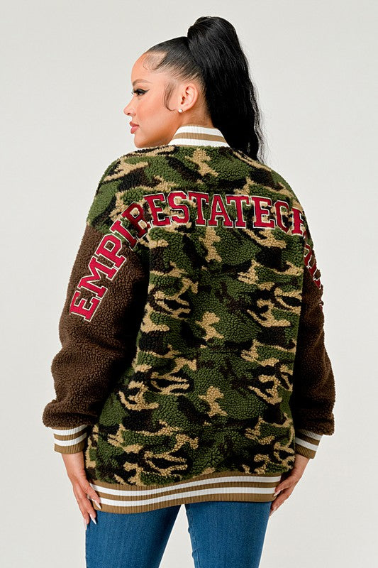 Camo Letterman Jacket king-general-store-5710.myshopify.com