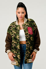 Camo Letterman Jacket king-general-store-5710.myshopify.com