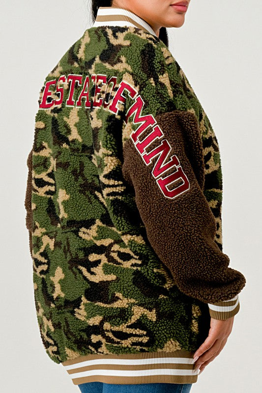 Camo Letterman Jacket king-general-store-5710.myshopify.com