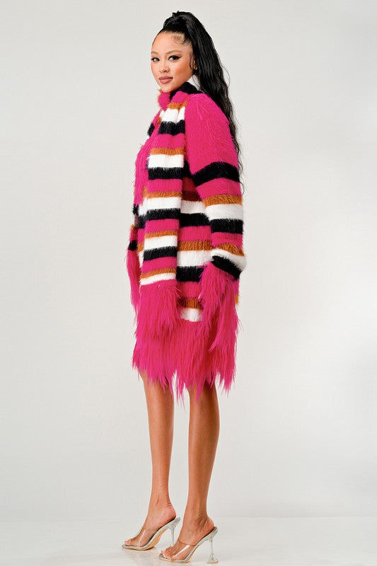 Athina Fuzzy Striped Sweater king-general-store-5710.myshopify.com